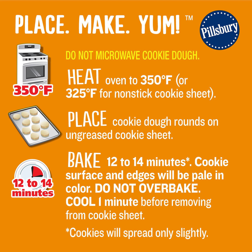 Pillsbury Ready to Bake! Pumpkin Shape Sugar Cookie Dough, 20 Cookies, 9.1 oz