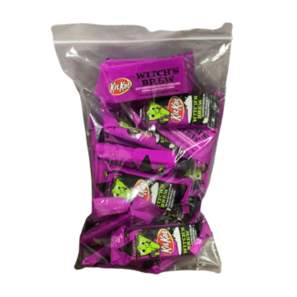 CandyKrave Kit Kat Halloween Candy Witches Brew - Assorted Milk Chocolate and Creme Snack Size Bars, Free Frosted Shipping Bag, 1 pound Bulk Bag 25 Pieces