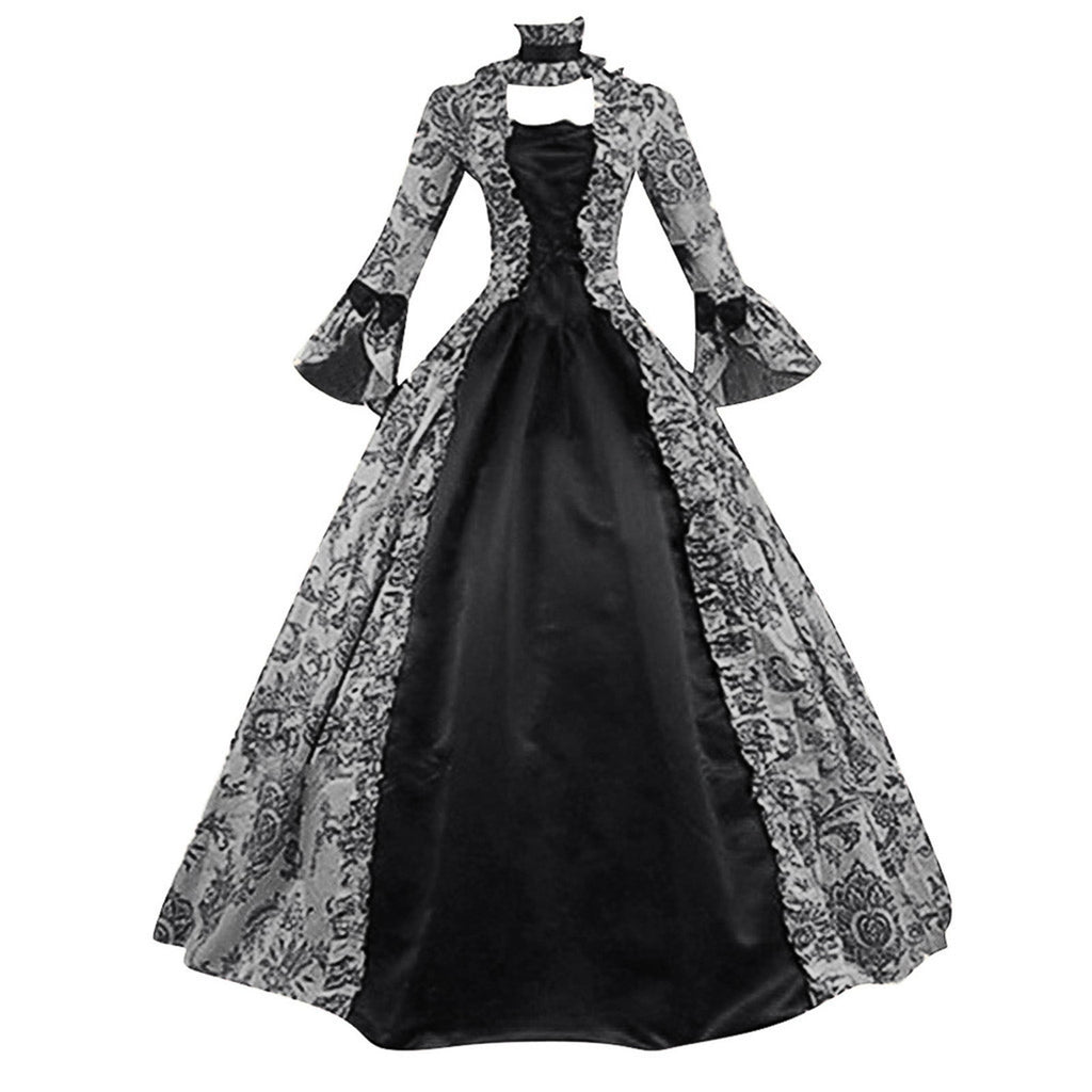 DDAPJ pyju Medieval Dress for Women Evening Masquerade Ball Gowns Vintage 1700S Victorian Renaissance Costume Green XXXXXL