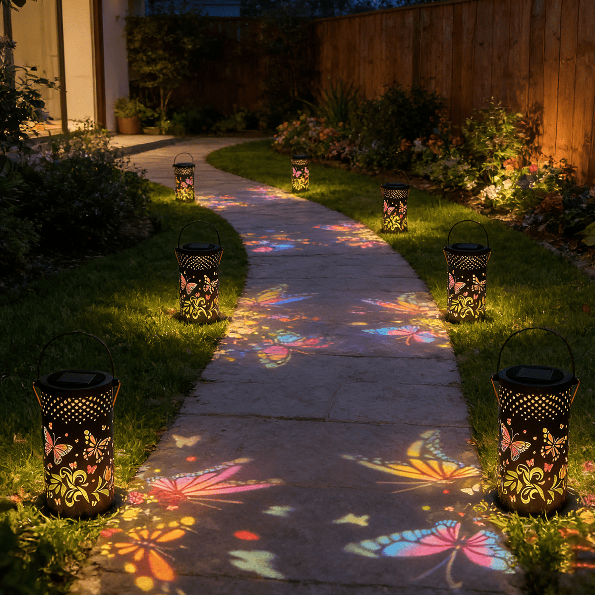 Colorful Solar Lanterns IP65 Outdoor Waterproof, Mother's Day Gifts for Women Mom Grandma - LED Colorful Sunflower Solar Lights Metal Hanging Lantern for Patio Yard Porch