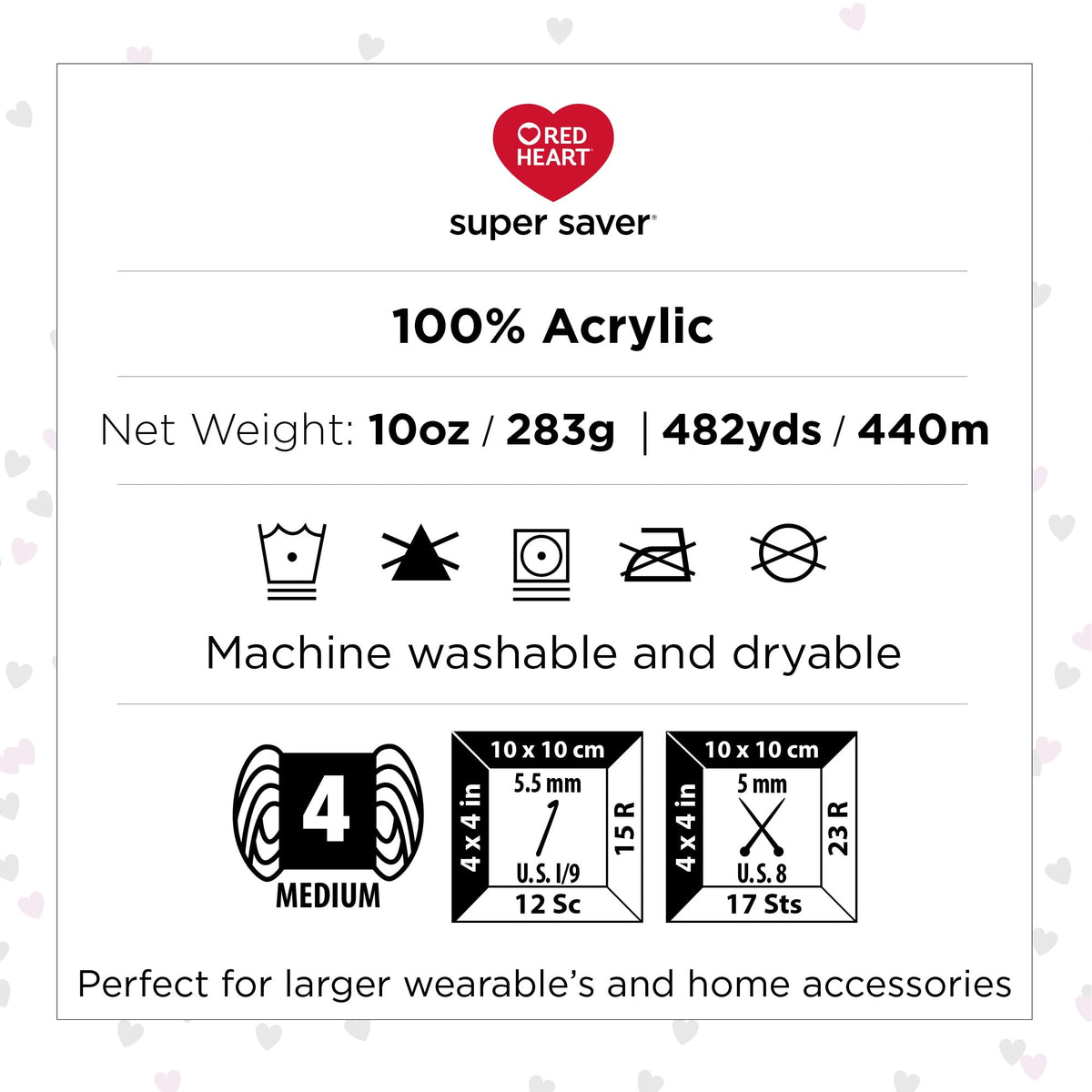 Red Heart Super Saver Jumbo #4 Medium Acrylic Yarn, Neon Stripe 10oz/283g, 482 Yards