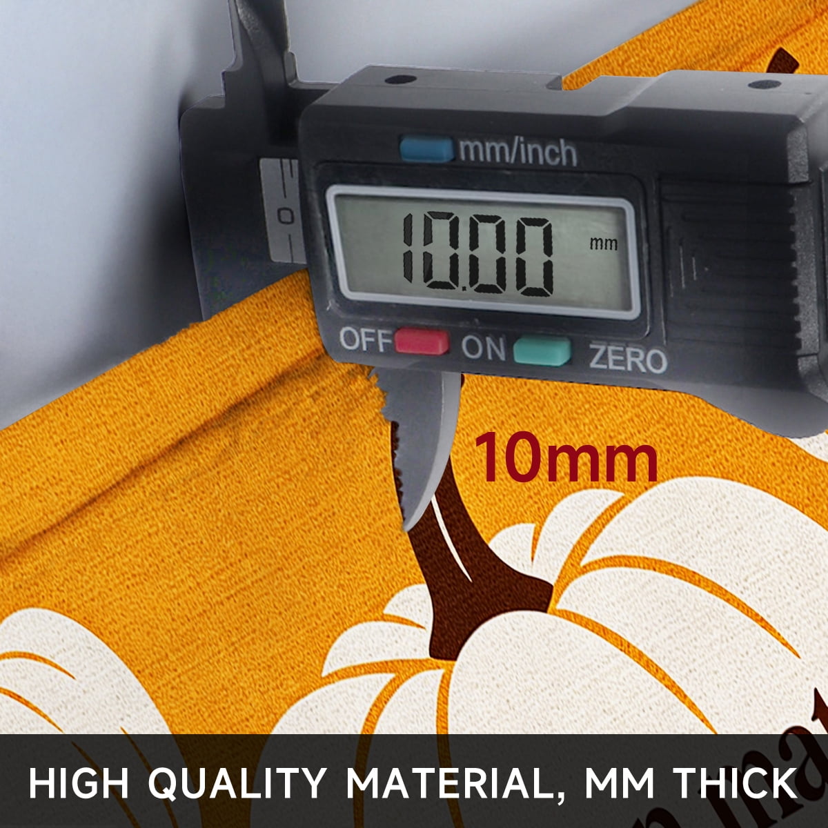 YIMEIS Halloween White Pumpkin Multi-purpose 3-Piece Flannel Mat and Kitchen Rugs,Soft Non-slip for Home Bedroom Bathroom