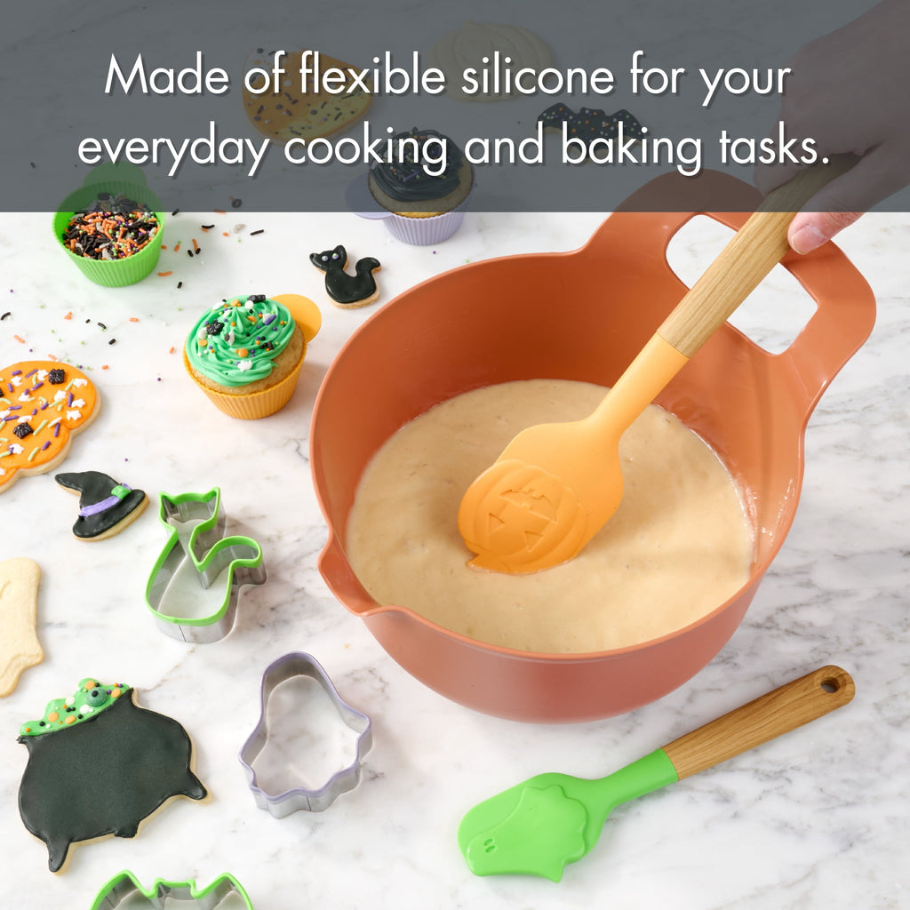 Way To Celebrate 2-Piece Halloween Spatula Set, Orange, Green