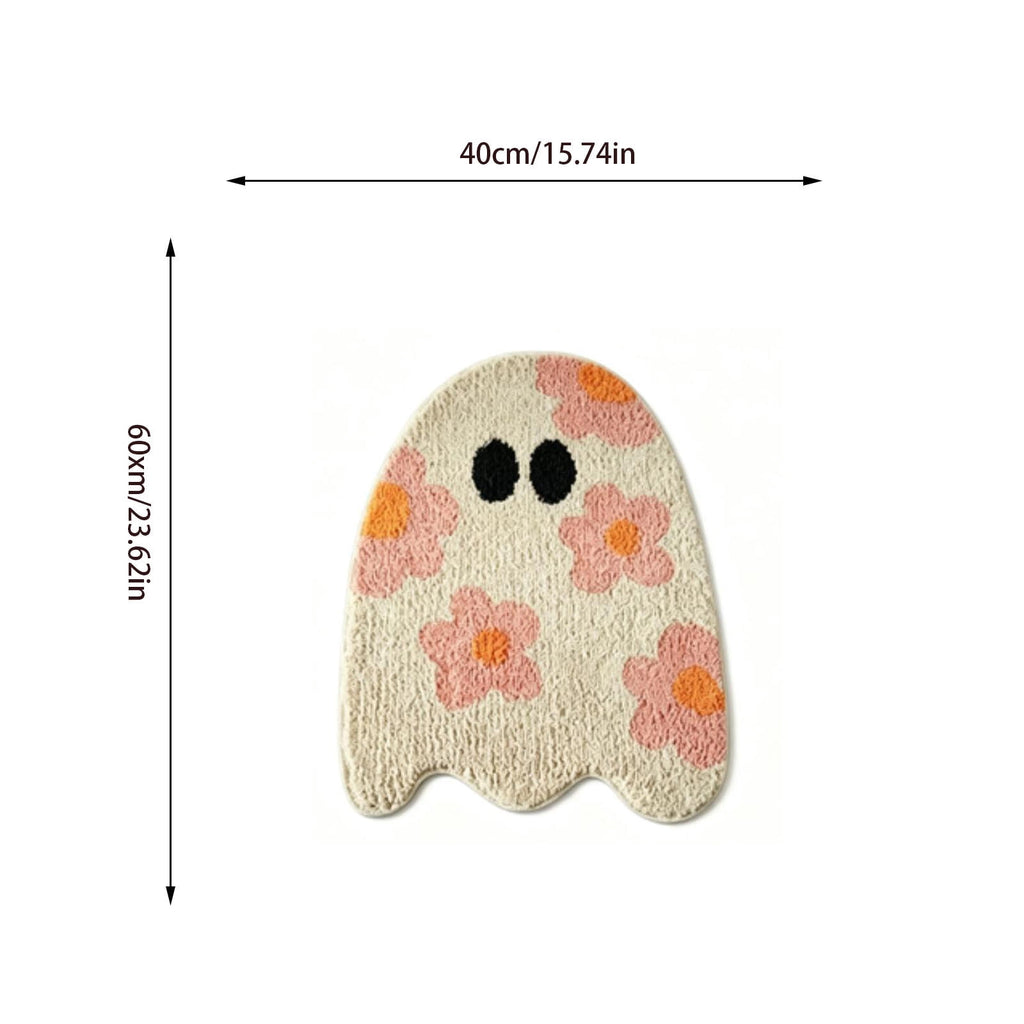 Pink Halloween Decor Ghost Candy Bowl Figurine with Bow and Scalloped Holder for Indoor Tabletop Decor and Party Favor Display