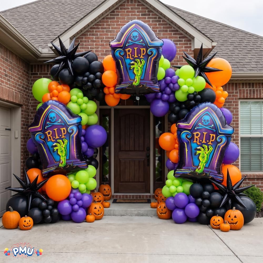 PMU Halloween Flying Ghost 24 Inch Mylar-Foil Balloon (10/pkg) Pkg/1