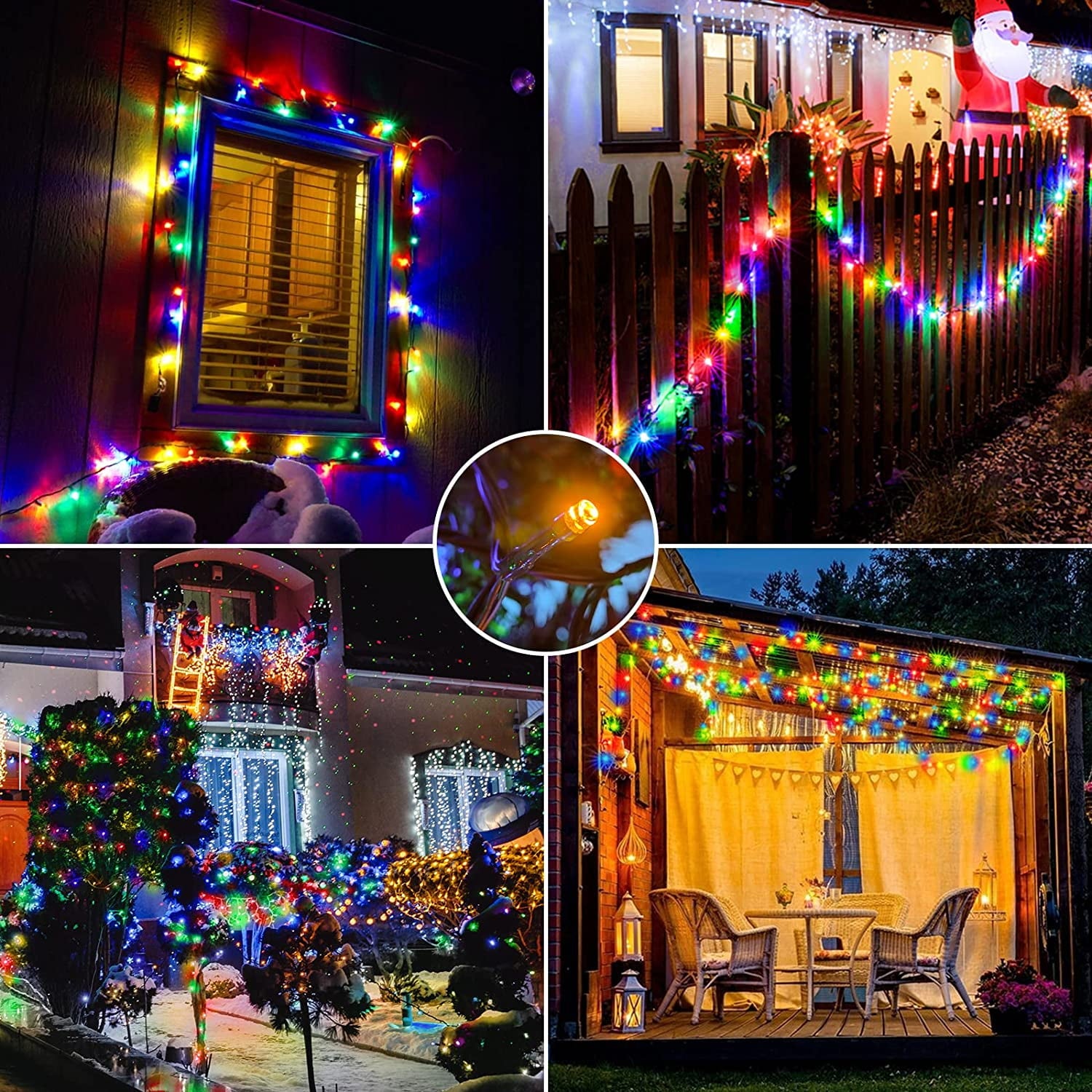 GooingTop Solar String Lights 52.3ft 160 LED Solar Tree Lights Outdoor Waterproof,Camping String Lights Yard Lights Christmas Lights with 8 Modes for Tree Wedding Holiday Party(Warm White)