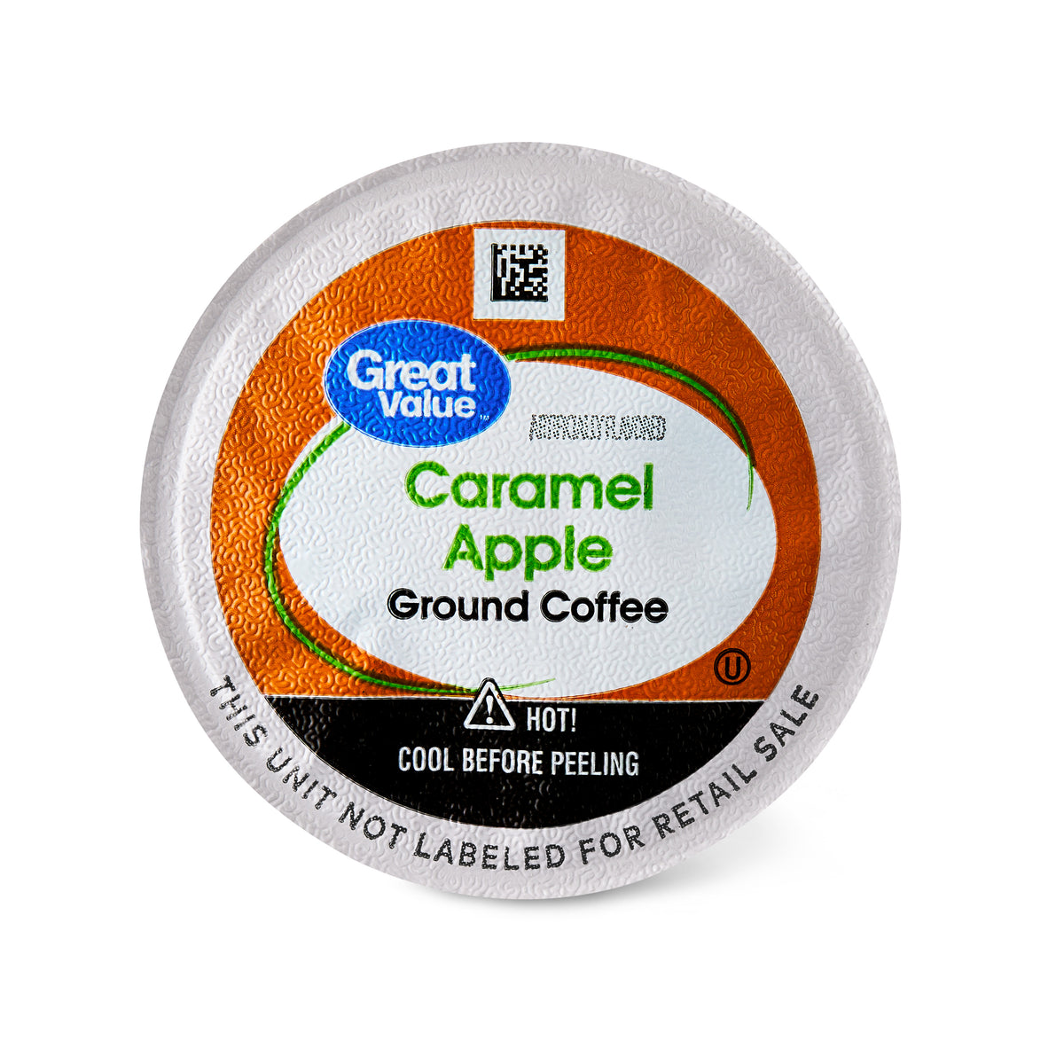 Great Value Caramel Apple Ground Coffee Pods, 3.9 oz, 12 Count