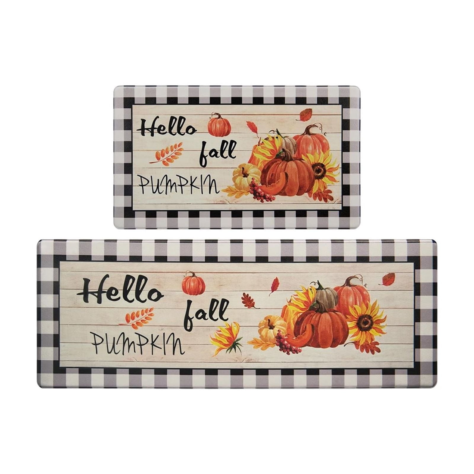 Stijggn Halloween Kitchen Mats for Floor Halloween Rugs Halloween Thanksgiving Decorations Doormat, Welcome Mats for Front Door,Spooky Outdoor Mats for Home Decor Holiday Decorative