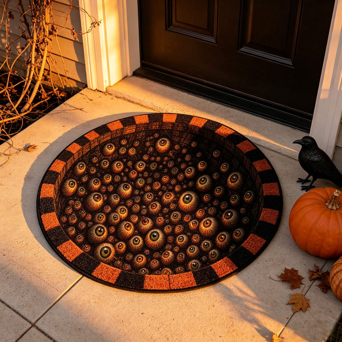 Halloween Ghost Door Mat, Cute Welcome Mat for Front Door Porch Entryway Haunted Outdoor Decor Spooky Decorative Entrance Doormat Non Slip Halloween Rug, 16" x 24"