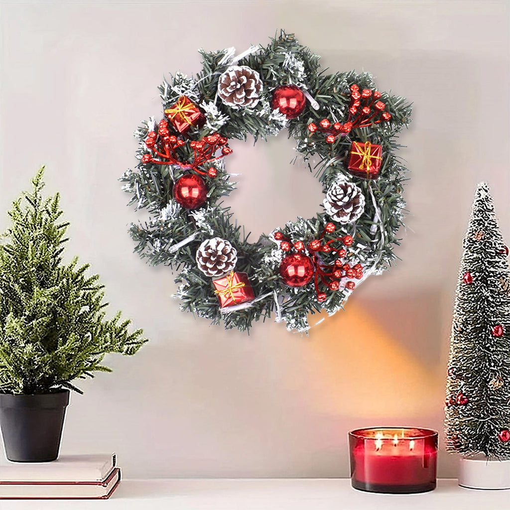 Btomtd Diameter 8" Pumpkin Skull Wreath Halloween Decor Acrylic Round Disk Hanging Ornament with Garland for Front Door Window, A