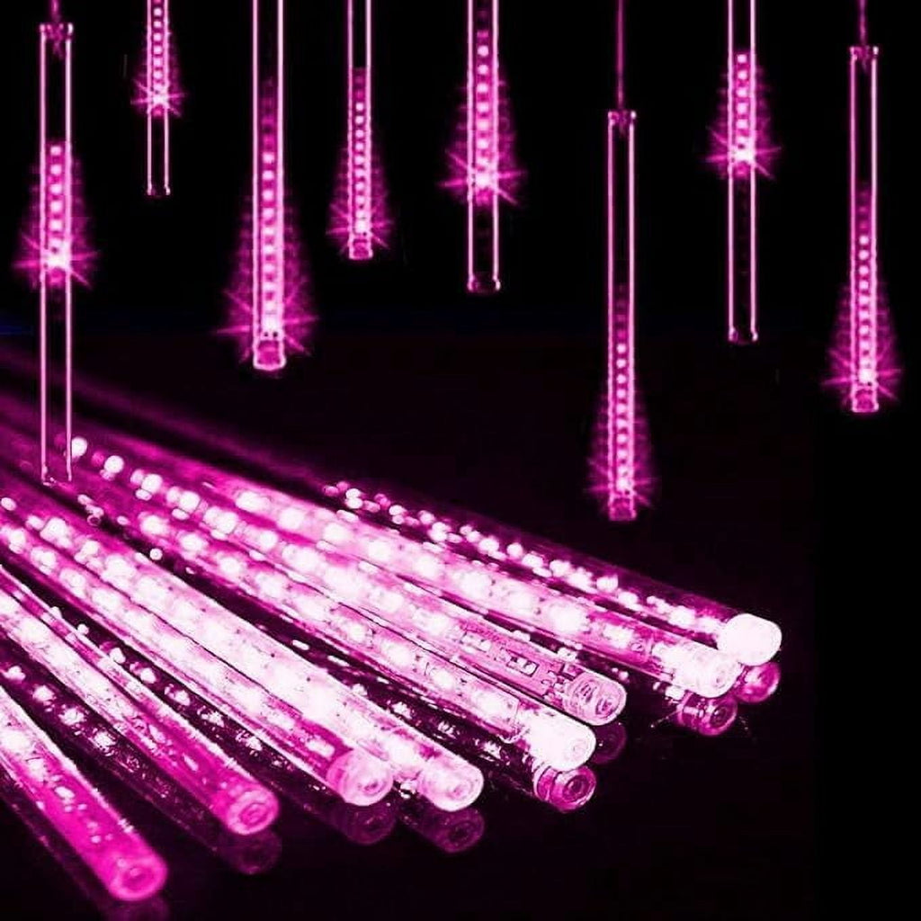 LED Outdoor String, Rain Lights,Meteor Lights,Meteor rain Lights 30cm 10 Tube Solar rain Lights with for Christmas Parties Wedding Christmas Tree