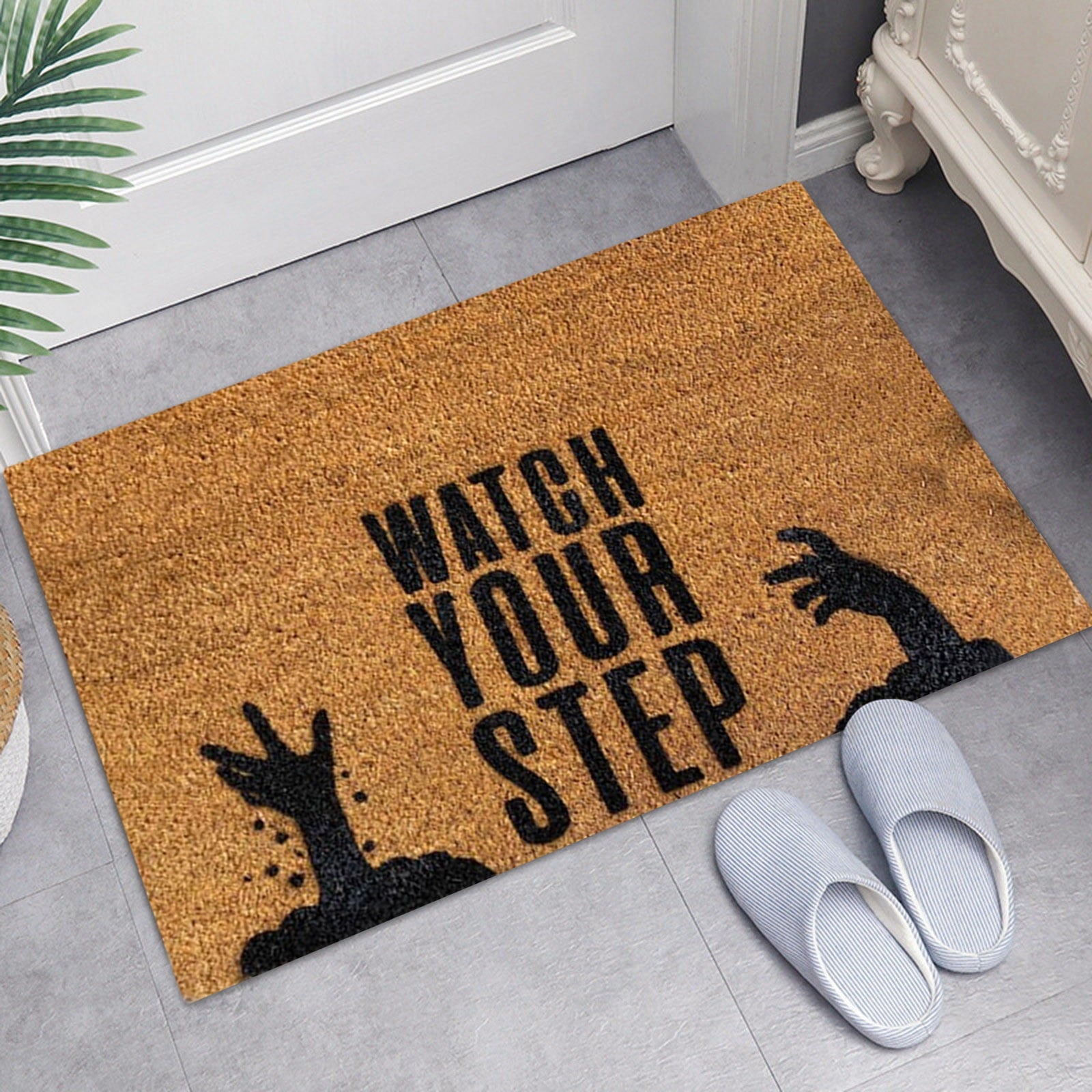 JLFNYA Halloween Rug,15.7*24inch Checkered Rug,Rug Halloween Fall Door Mat Cotton Washable Area Rugs Door Mat Outdoor Entrance for Front Porch Entryway Fall Farmhouse