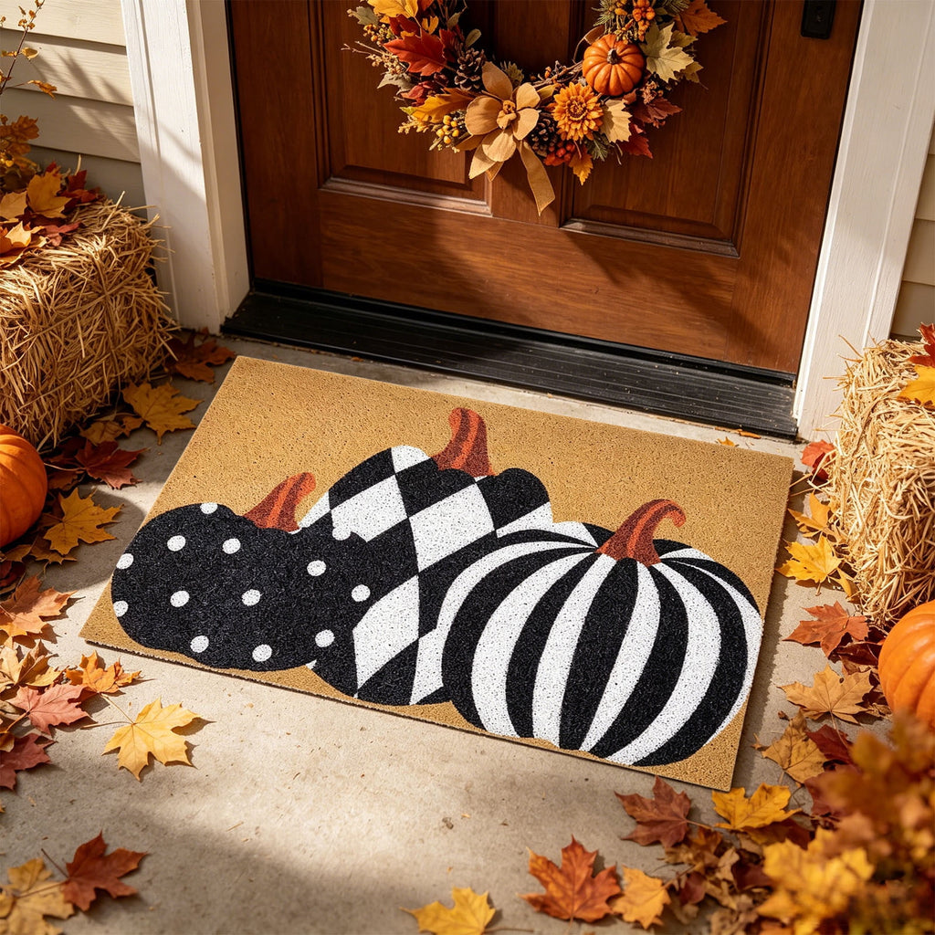 WWC Halloween Door Mat, 32x20 inch Halloween Decor Thick Non Slip Ghost doormat, Entryway Rug for Fall Party Indoor Outdoor Front Porch