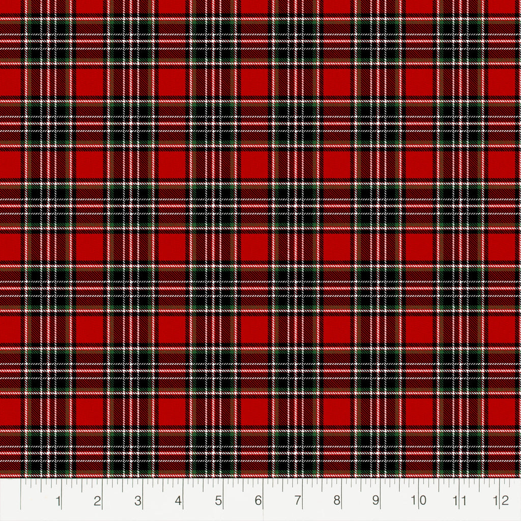 Create It 18"x21" Cotton Flannel Plaid Precut Sewing & Craft Fabric Bundle, Red 5 Piece