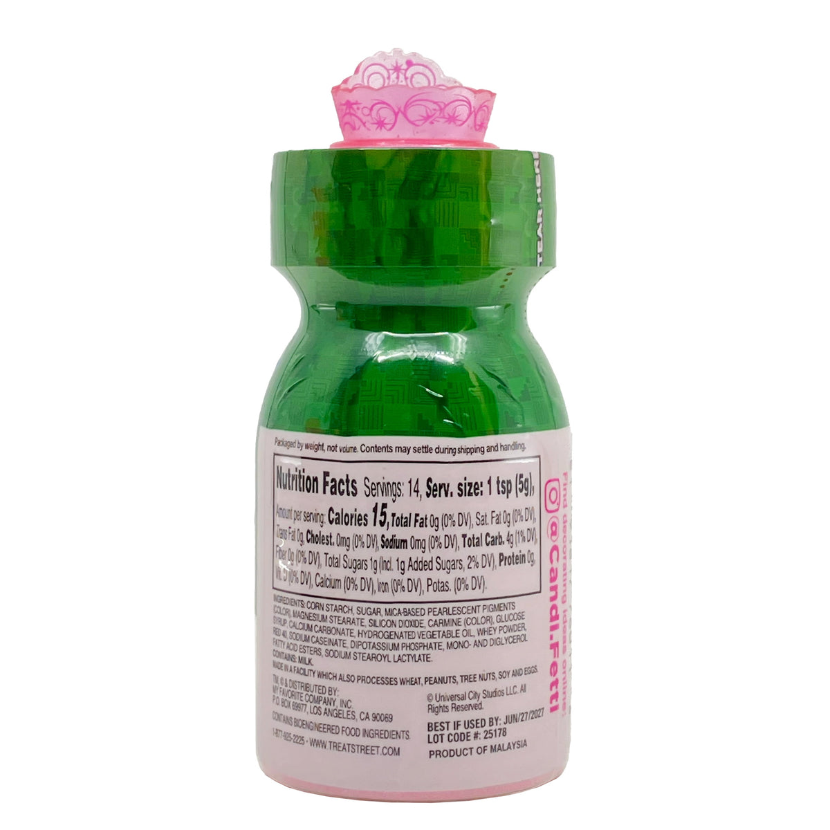 Wicked Glinda Pink Sparkle Dust, 2.47oz, Dessert Sprinkles