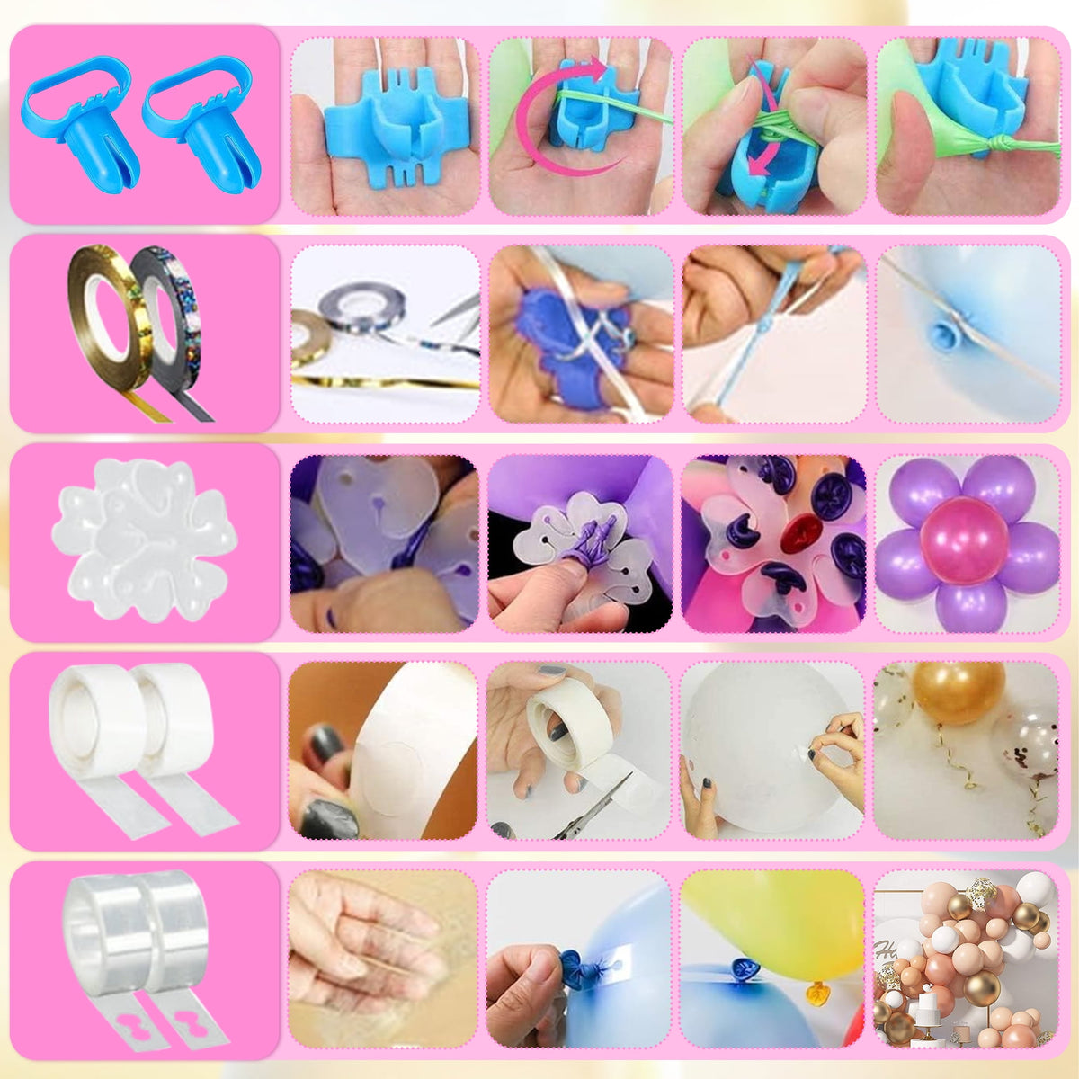 Electric Balloon Pump, Portable Dual Nozzle Blower Air Balloon Pump & Inflator for All Balloons Party Wedding Decoration