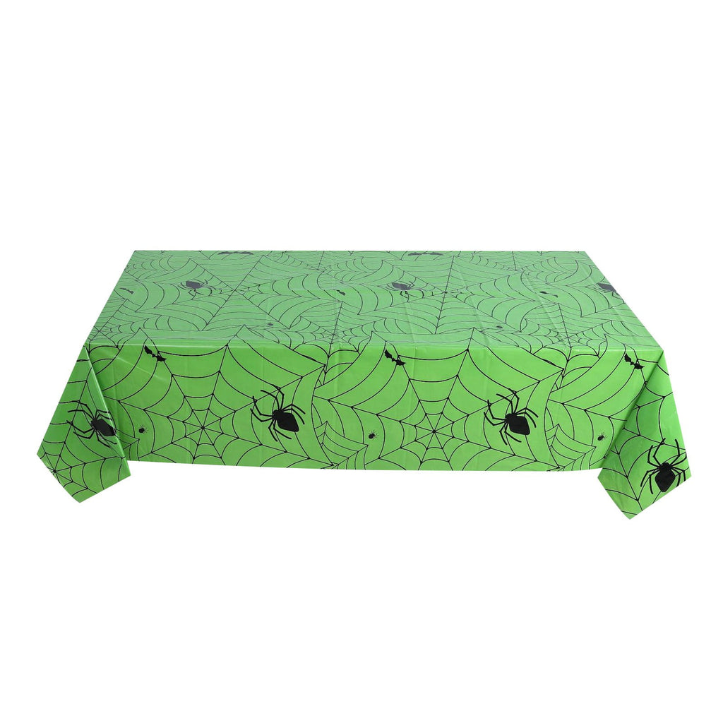 RnemiTe-amo Halloween Spiderweb Tablecloth Rectangular Plastic Spider Web Table Cloth Halloween Decoration Tablecloth Length Halloween Tablecloth Halloween Theme Party Decoration Tablecloth