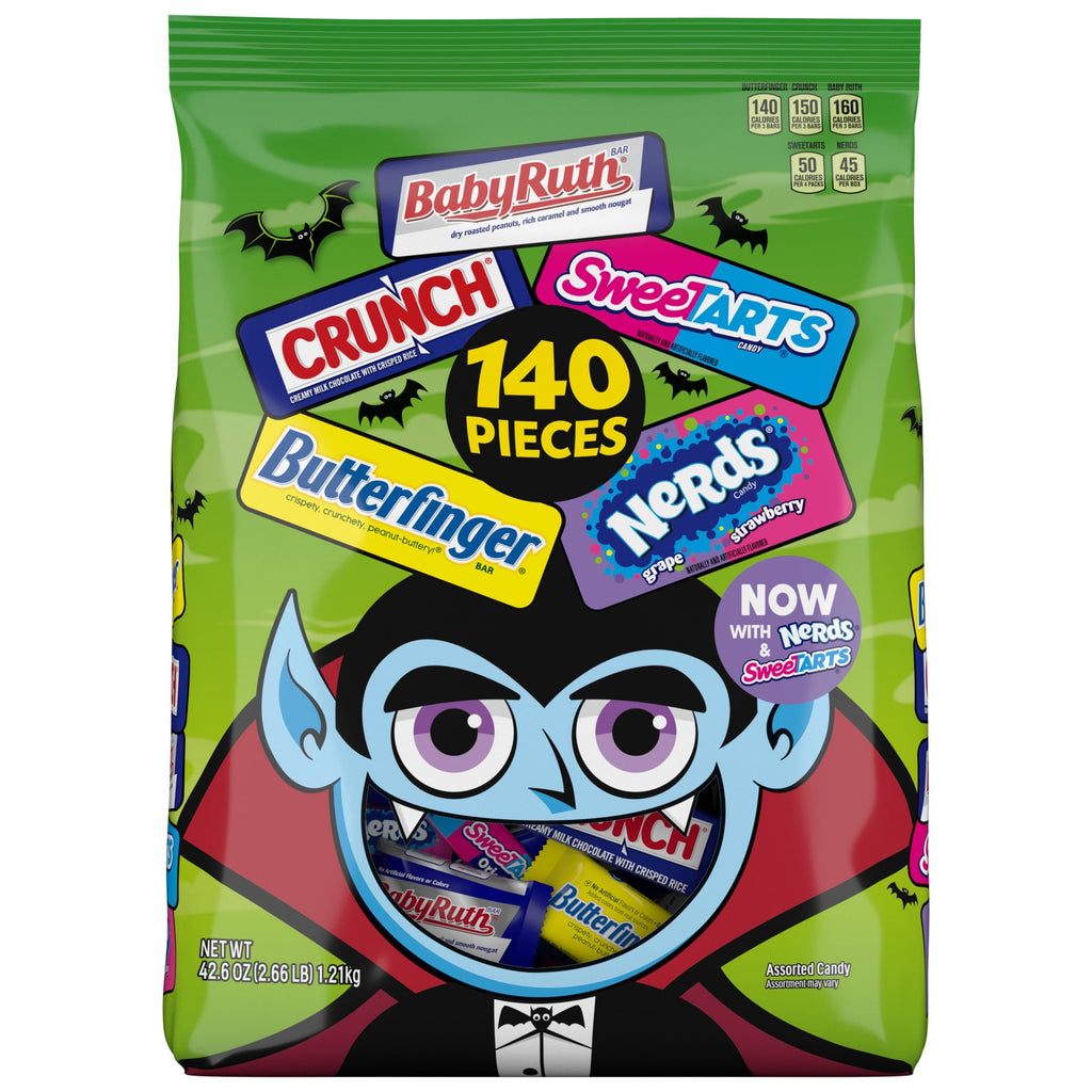 Butterfinger, Baby Ruth, SweetTarts Assorted Candy, Halloween Candy Bulk