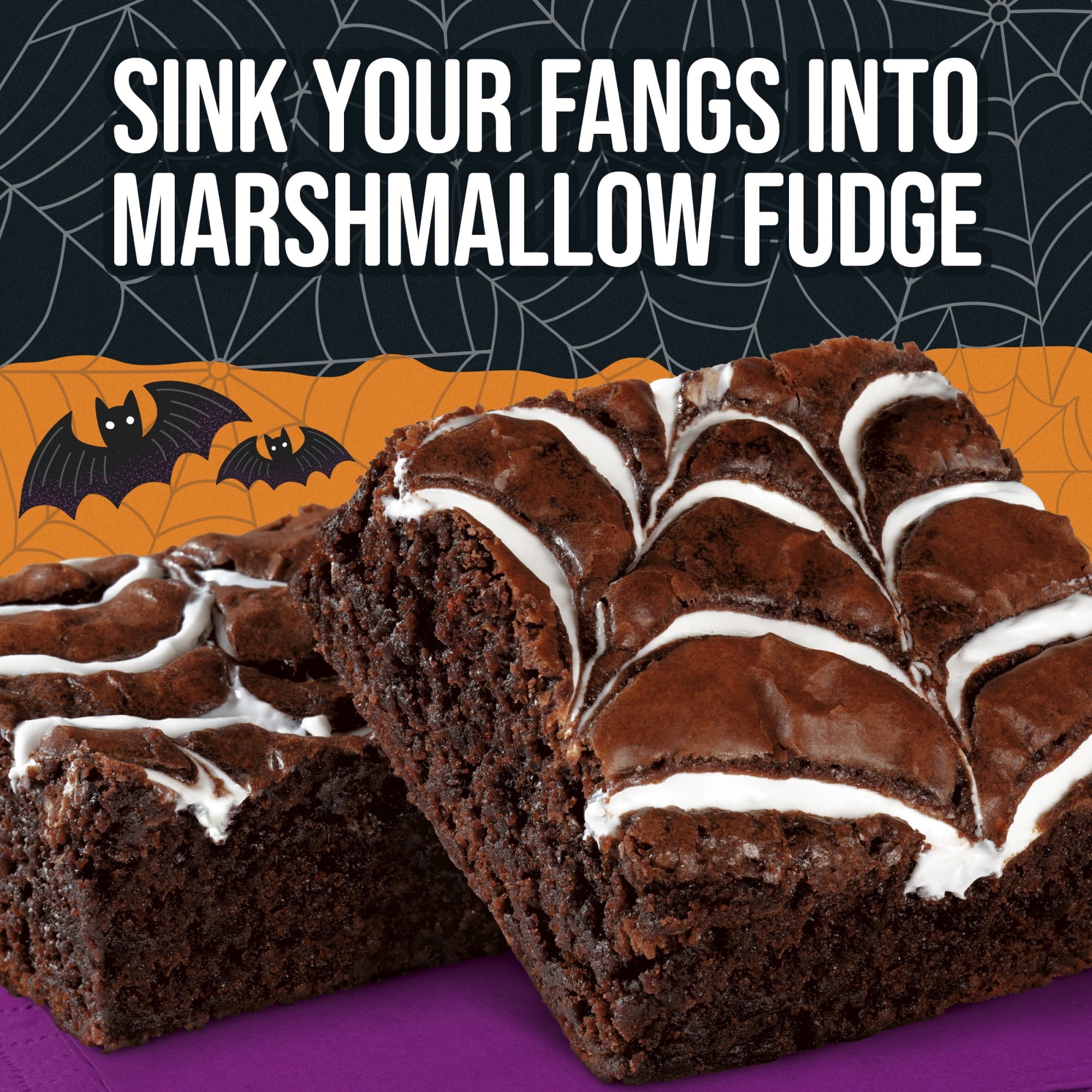 Pillsbury Funfetti Spiderweb Swirl Fudge Brownie Mix, 18.4 oz Box