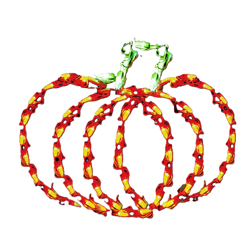HOLIDYNAMICS Halloween LED Pumpkin Light Wire Frame Outdoor Weatherproof Decor