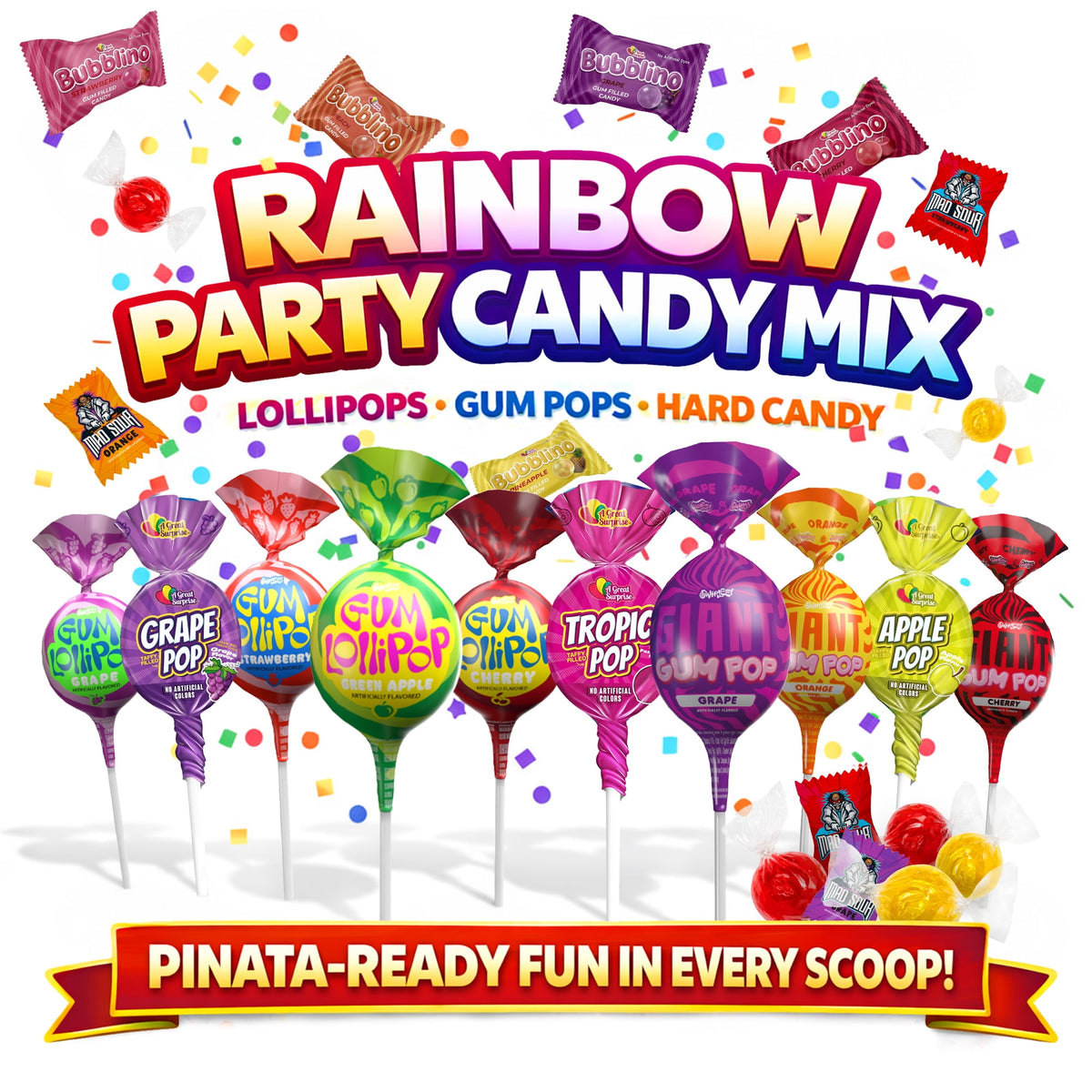 Assorted Bulk Candy Mix, 12 lb Bulk Individually Wrapped Candy Variety Pack for Piñatas, Goodie Bags, Candy Bowls, Party Favors & Events