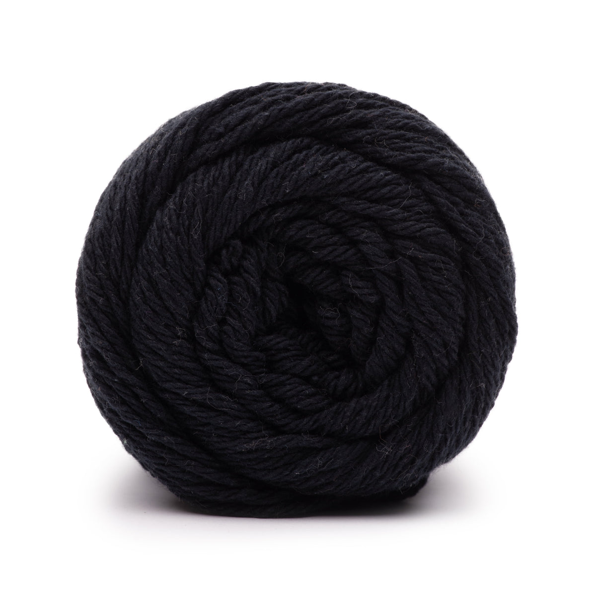 Peaches & Creme Solid 4 Medium Cotton Yarn, Black 2.5oz/70.9g, 120 Yards