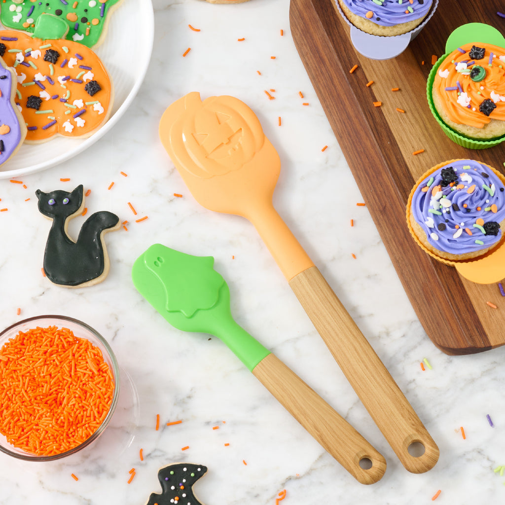 Way To Celebrate 2-Piece Halloween Spatula Set, Orange, Green