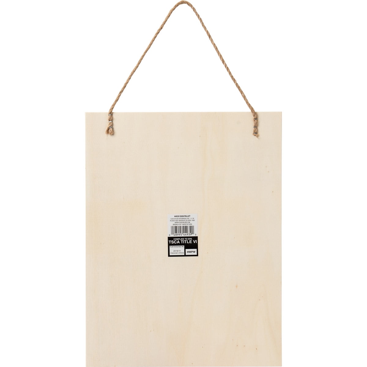 Plaid Unpainted Wood Surface, Wood Sign Pallet, 1 Piece, 10.25" x 13.37"