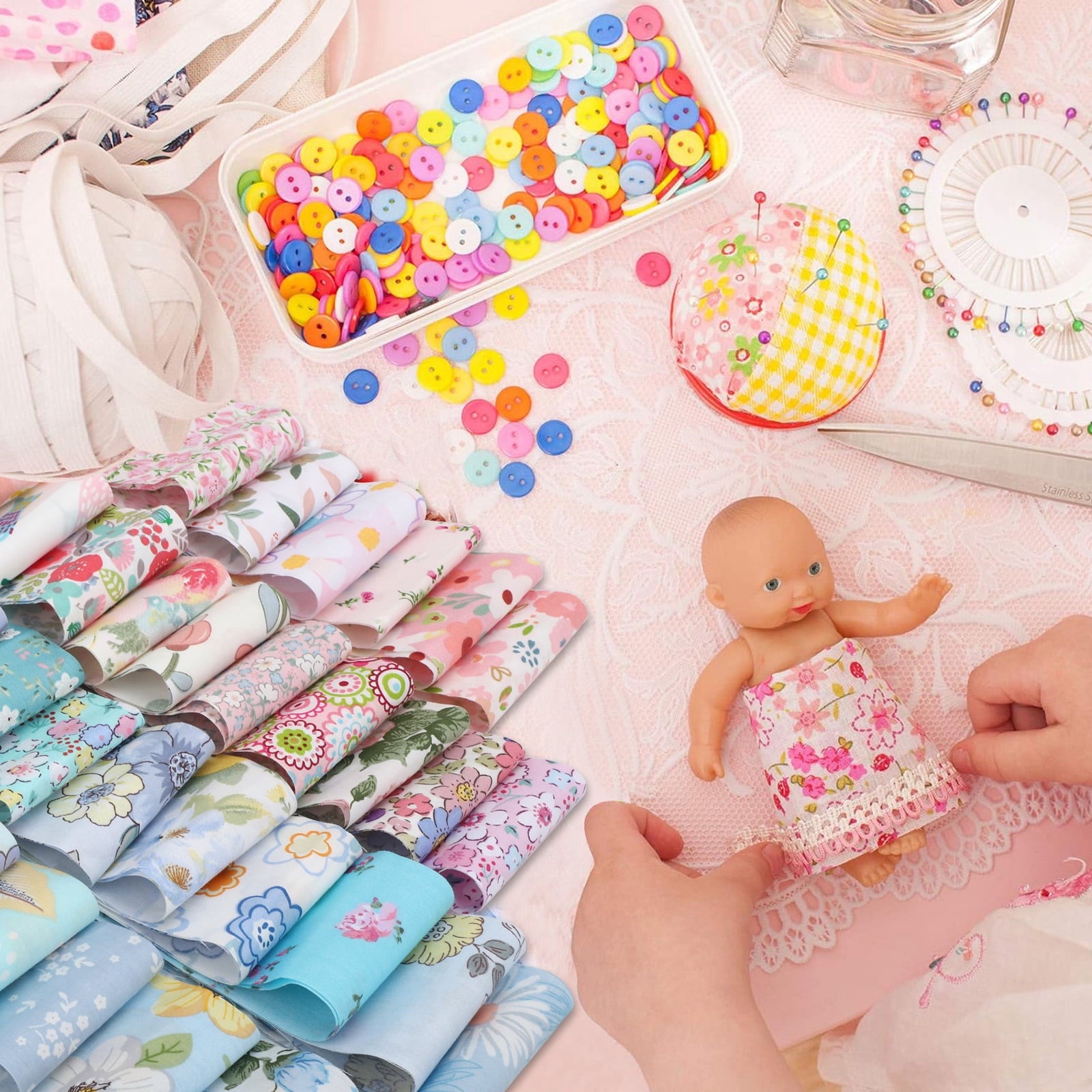 80pcs Jelly Roll Fabric Strips, EEEkit 2.5'' Precut Quilting Fabric for Sewing and Crafts