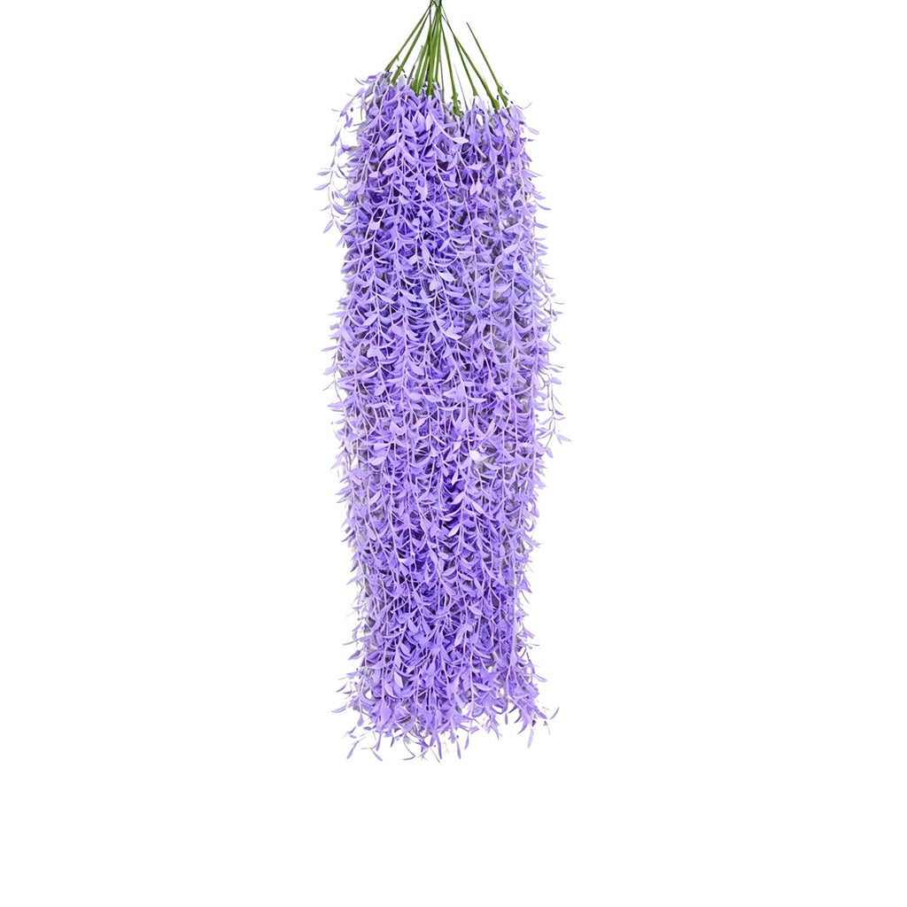 AZXY 5 Pack 37"Artificial Purple Wisteria Hanging Vines Halloween Decorations Indoor Outdoor,Halloween Party Decor,Yard Wall Porch Hanging Greenery Garland Halloween Decor Supplies for Holiday Layout