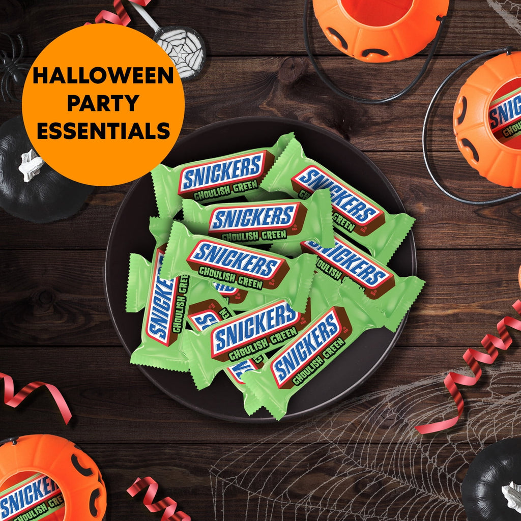 Snickers Ghoulish Green Milk Chocolate Halloween Candy Bars - 6.66 oz Candy Bag
