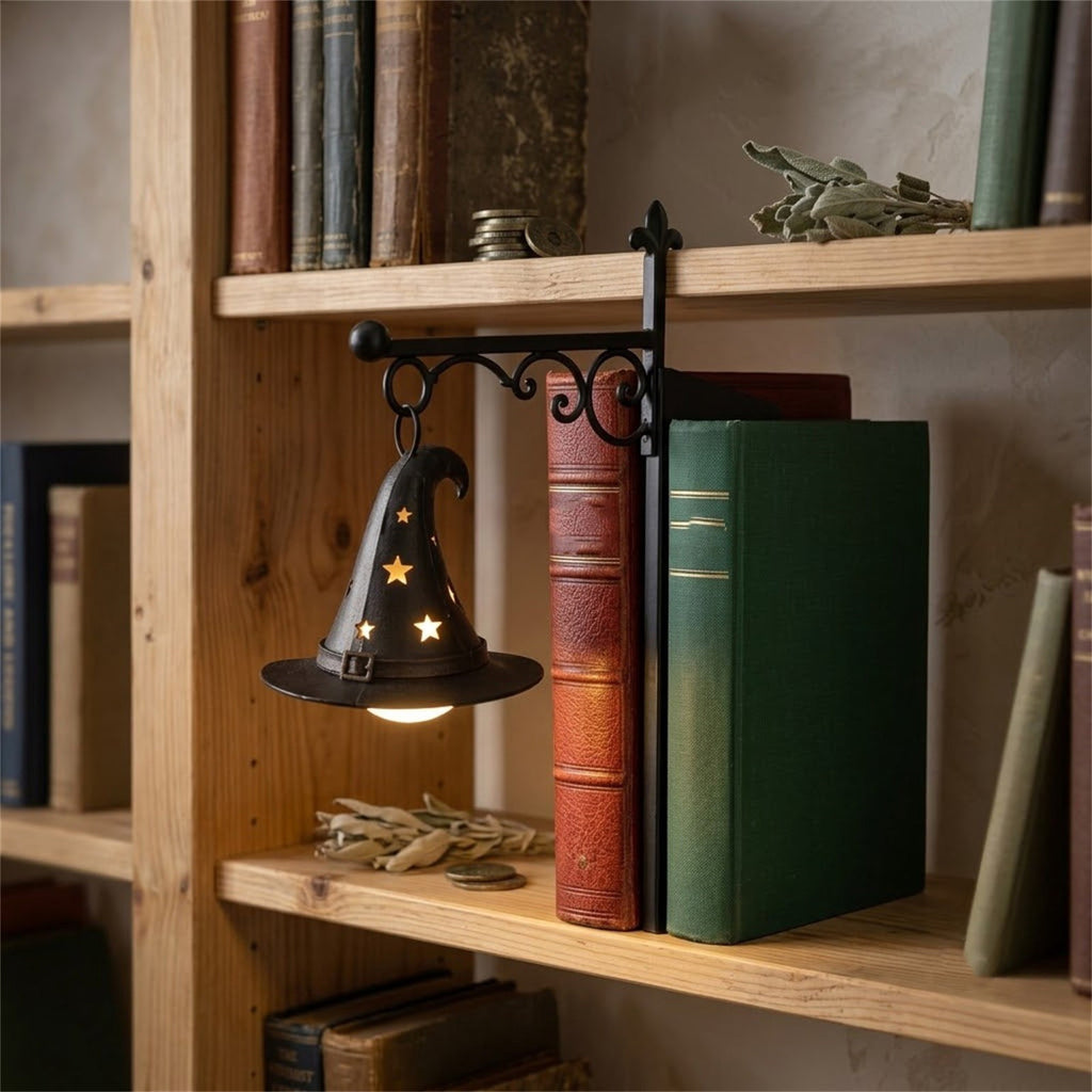 Nkmbld Halloween Bookshelf Lamp, Vintage Library Lantern Decorative Bookshelf Lighting, Hanging Ghost Lantern Book Shelf Light, Halloween Decorations Indoor