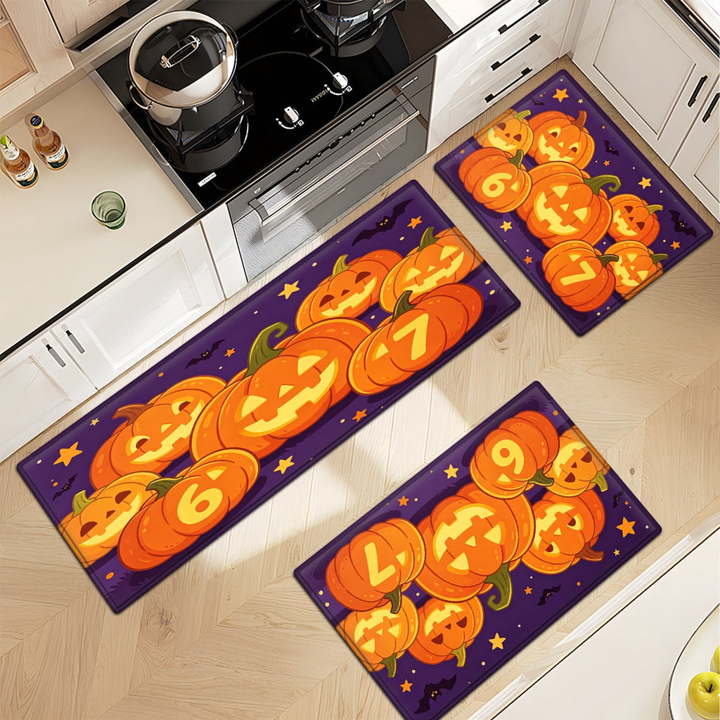 CCTFS Halloween Skeletons Holding Hot Drinks Household 1Pc Flannel Mat and Kitchen Rugs,Soft Non-slip for Bedroom Entryway