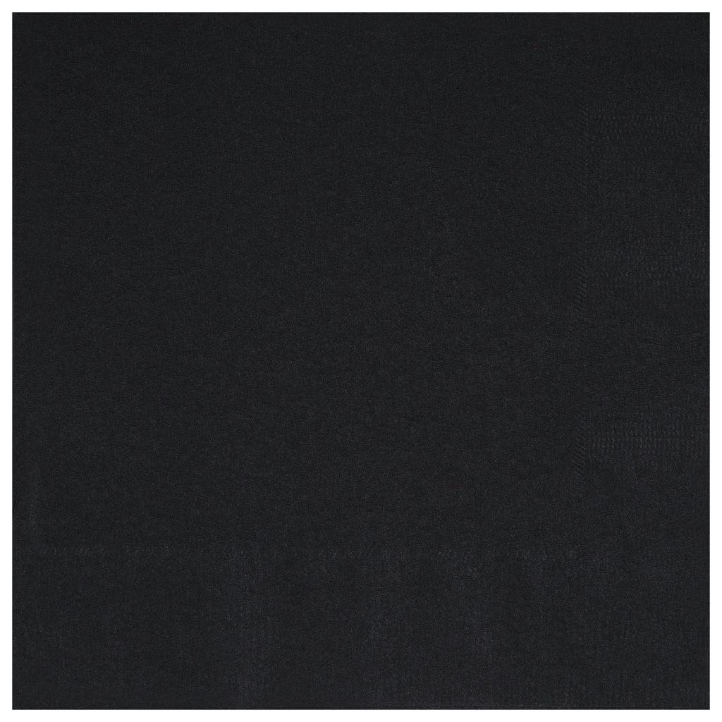 Way To Celebrate Disposable Paper Party Napkins, Black, 6.5 in x 6.5 in, 24 Count