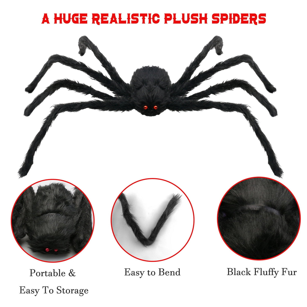 Innens 11.8ft Halloween 144 LED Purple Spider Web Lights with 35" Giant Spider Light up Cobweb Halloween Decorations for Indoor Ourdoor Garden Yard Home Patio (Black, 1Pc)