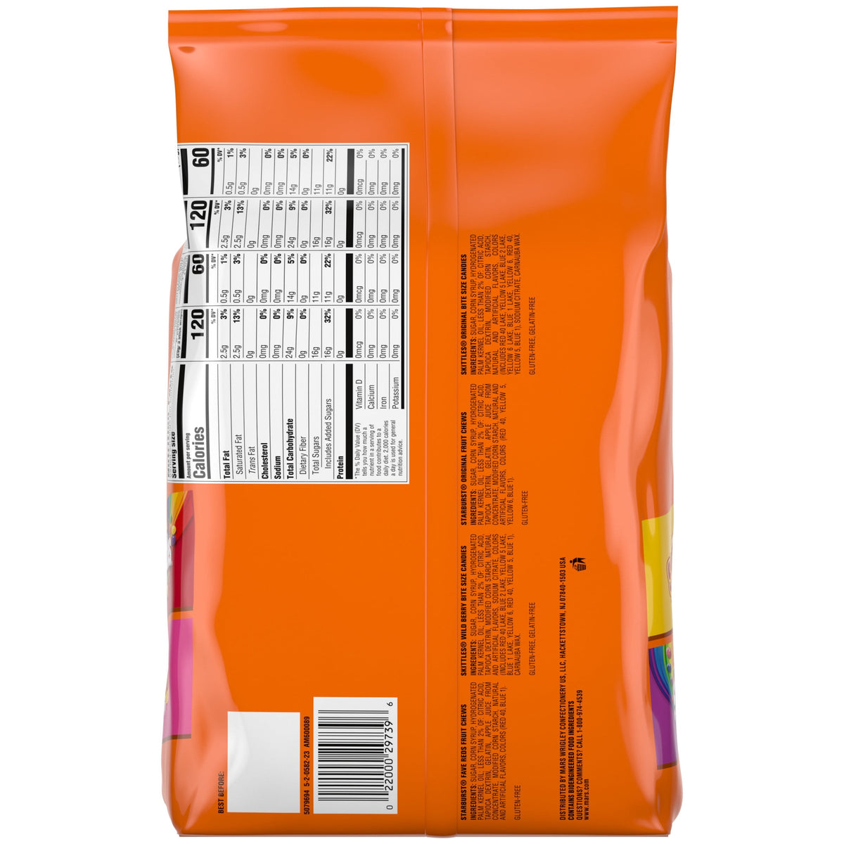 Skittles & Starburst Fun Size Chewy Halloween Candy Variety Pack, 20 Ct Bulk Bag