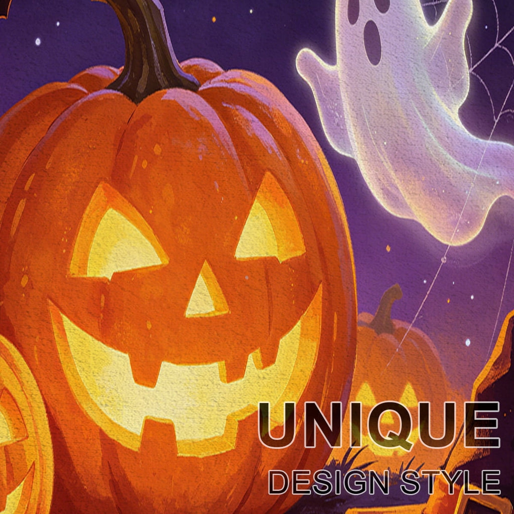 YIMEIS Halloween Pumpkin Lantern 3Pcs Flannel Mat & Kitchen Rugs Set,16''×24'' 20''×30'' 17''×47'' Inches,Soft Non-slip for Home Bathroom