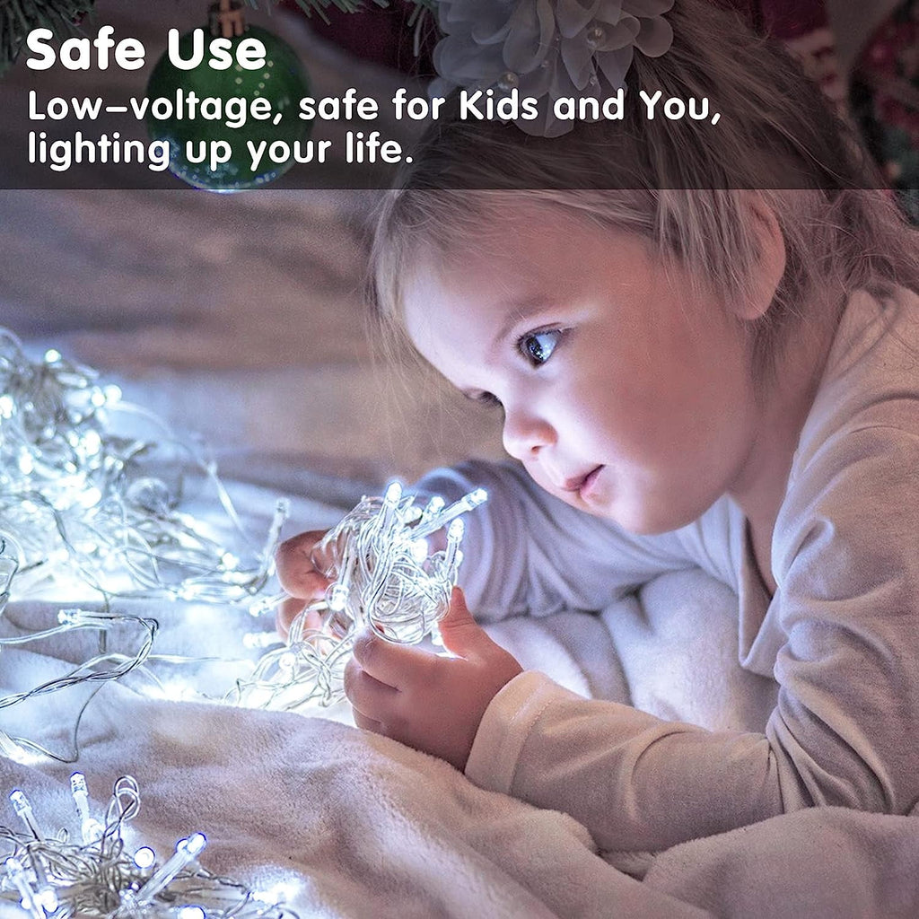 33ft 100 LED Pink Battery Lights for Bedroom, Pink Christmas String Lights with 8 Modes Remote Indoor Outdoor, Fairy Twinkle Lights for Room Party Tree Valentine