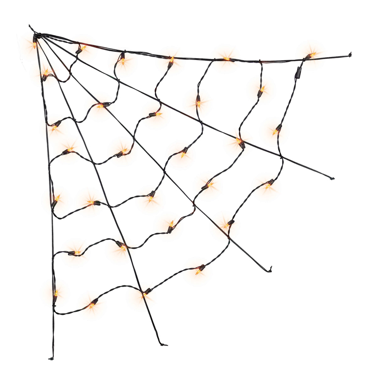 Indoor/Outdoor 30-Count LED Corner Web Lights, Multicolor, 30" x 30", Halloween by Way To Celebrate