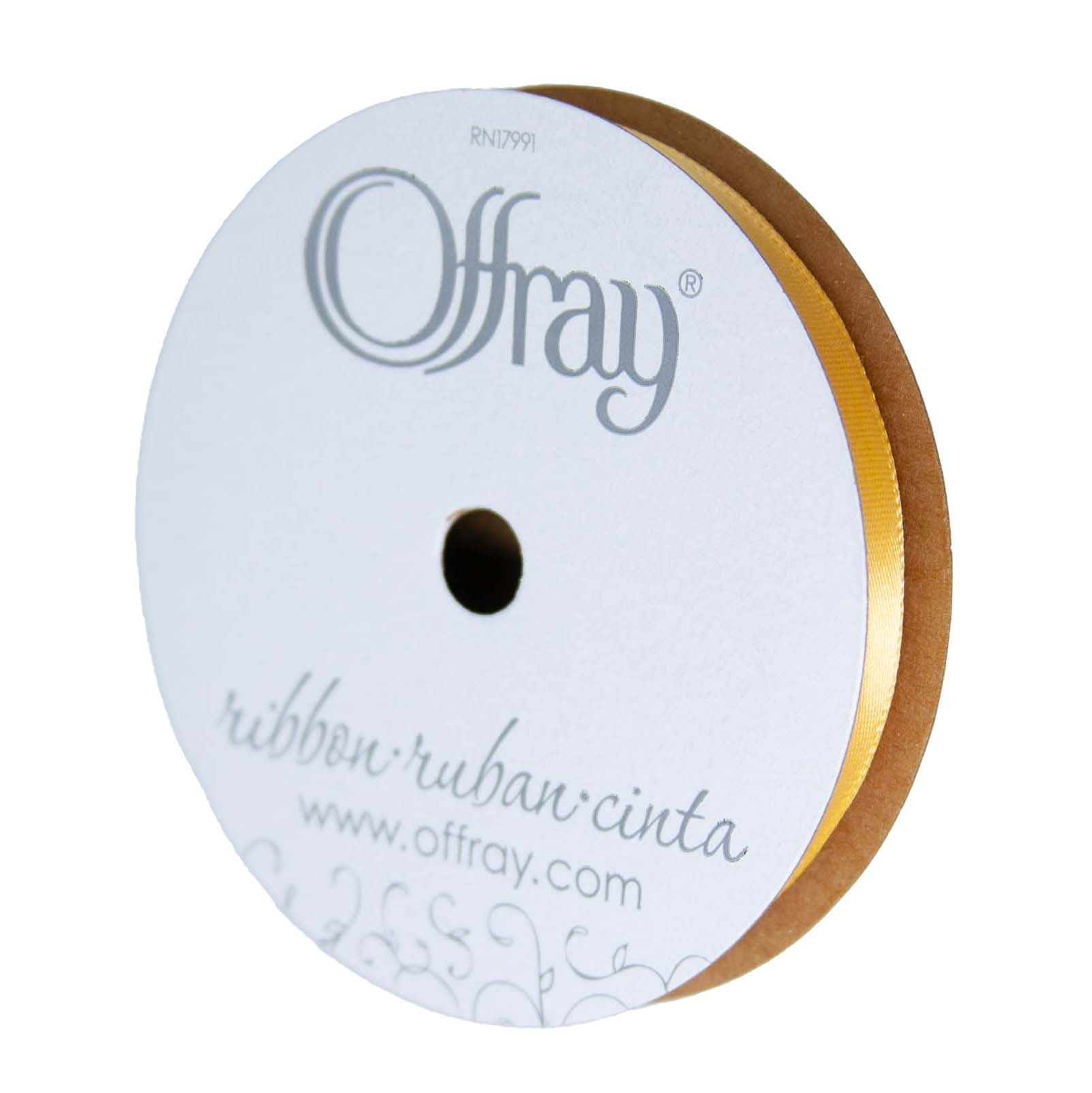 Offray Ribbon, Red Wine 3/8 inch Single Face Satin Polyester Ribbon, 18 feet