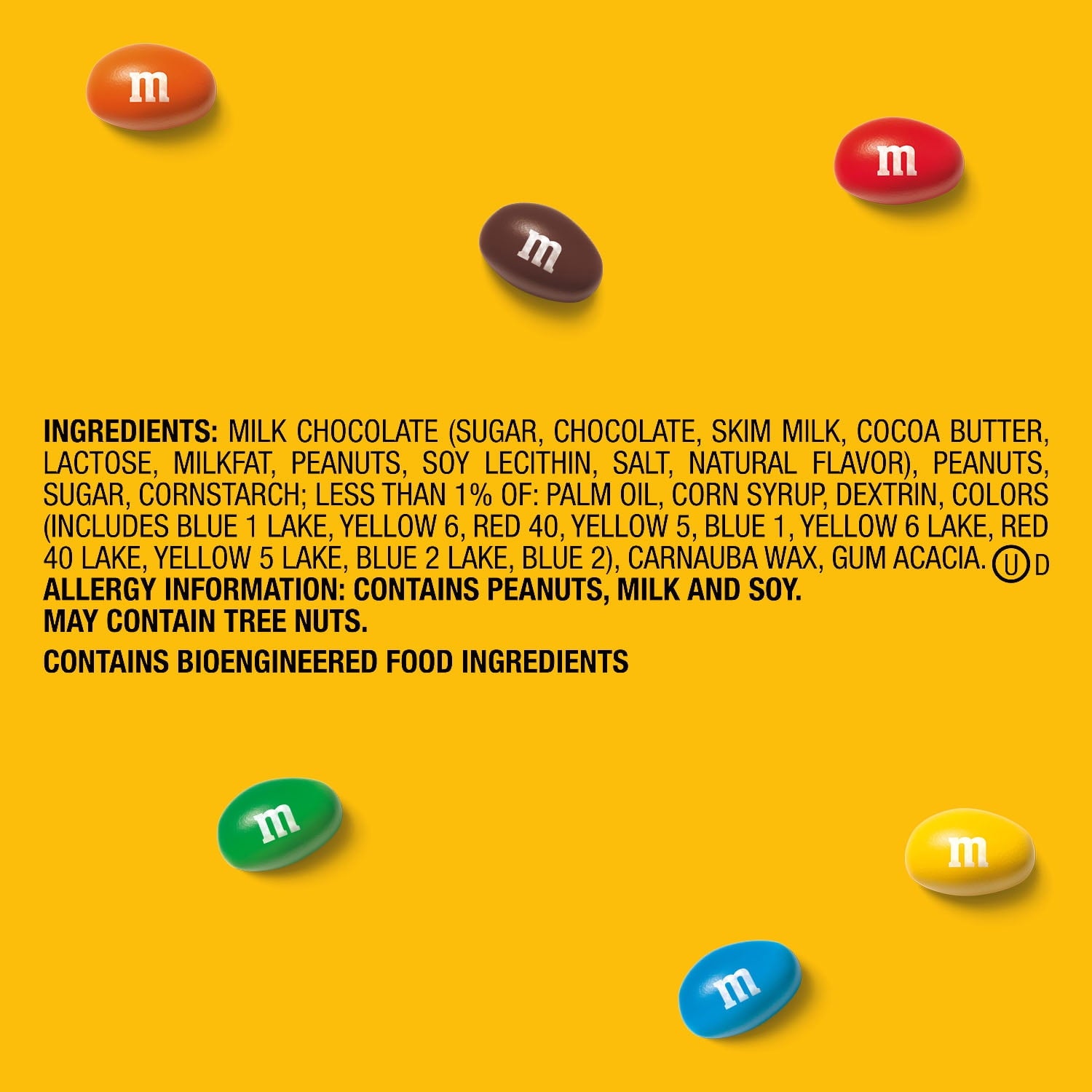 M&M's Peanut Milk Chocolate Candy, Family Size 18.08 oz Resealable Bulk Bag