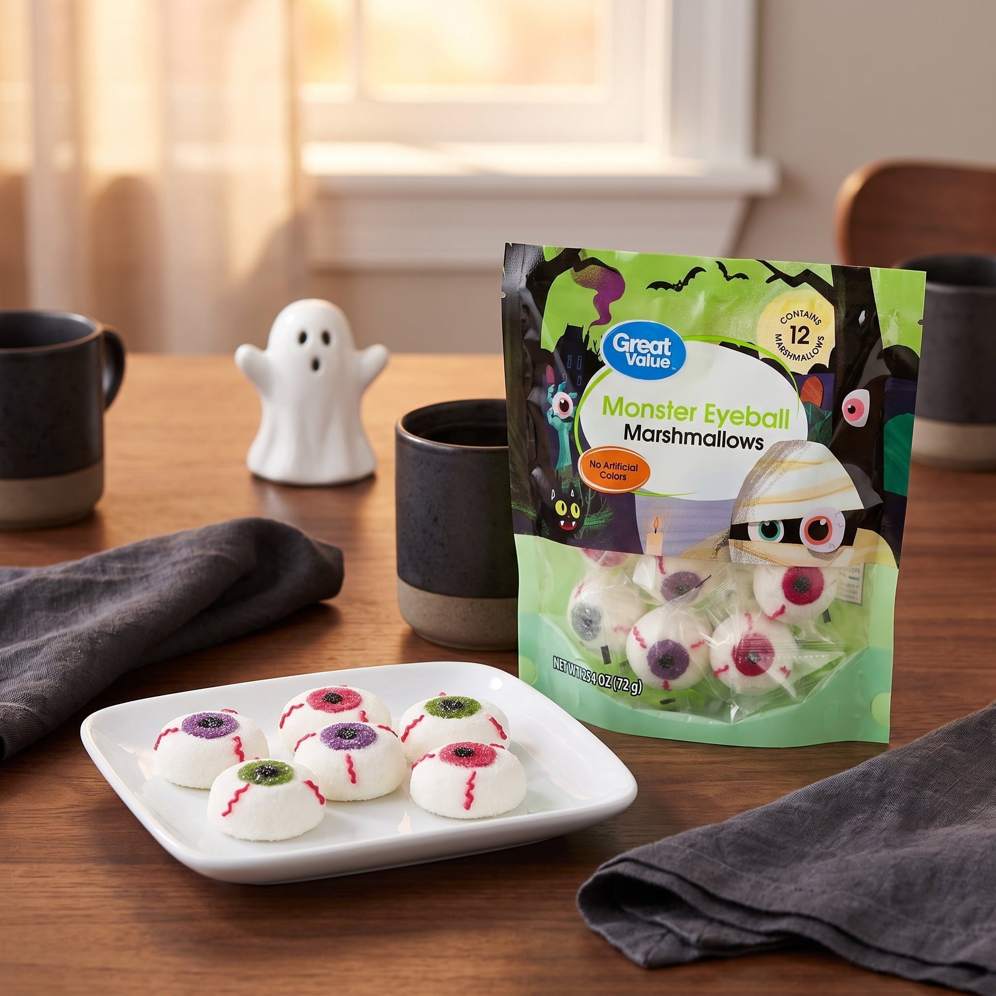 Great Value Monster Eyeball Marshmallows, 2.54 oz, 12 Count
