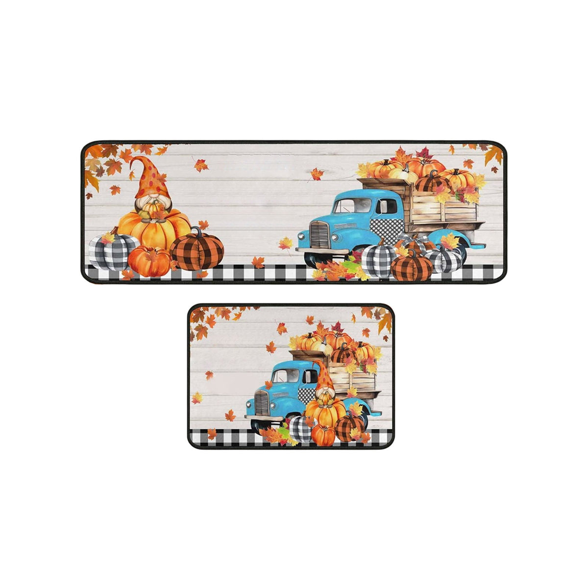 Stijggn Halloween Kitchen Mats for Floor Halloween Rugs Halloween Thanksgiving Decorations Doormat, Welcome Mats for Front Door,Spooky Outdoor Mats for Home Decor Holiday Decorative
