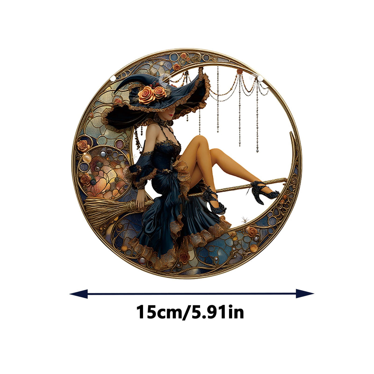 Gold Halloween Mini Cauldron Candy Holder Set, Witch Decor Tiered Tray Tabletop Decoration 8pcs