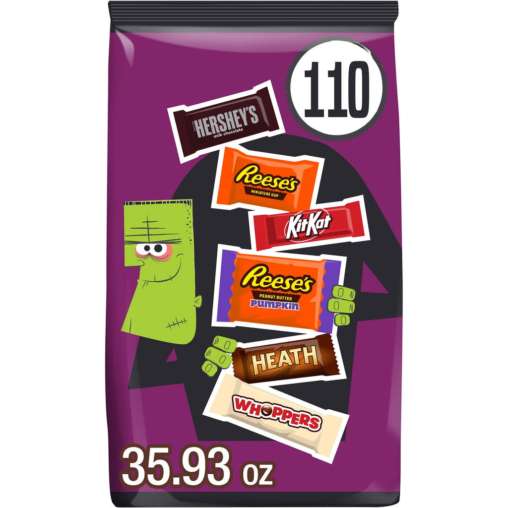 Hershey Assorted, Halloween Candy Bulk Variety Bag, 35.93 oz (110 Pieces)