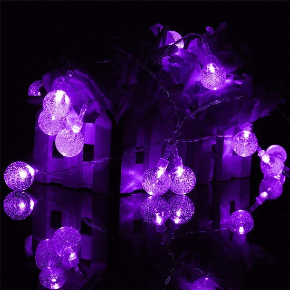 LINLIN Solar Crystal Ball String Lights,Waterproof LED Bubble Globe Solar Fairy Lights 8 Mode Ball String Lights for Bistro Garden Yard Home Party Wedding Christmas Decoration