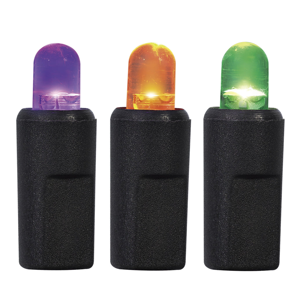 Indoor/Outdoor 100-Count LED Color Sync Dome String Lights, Purple and Orange, 19.5', Halloween by Way To Celebrate