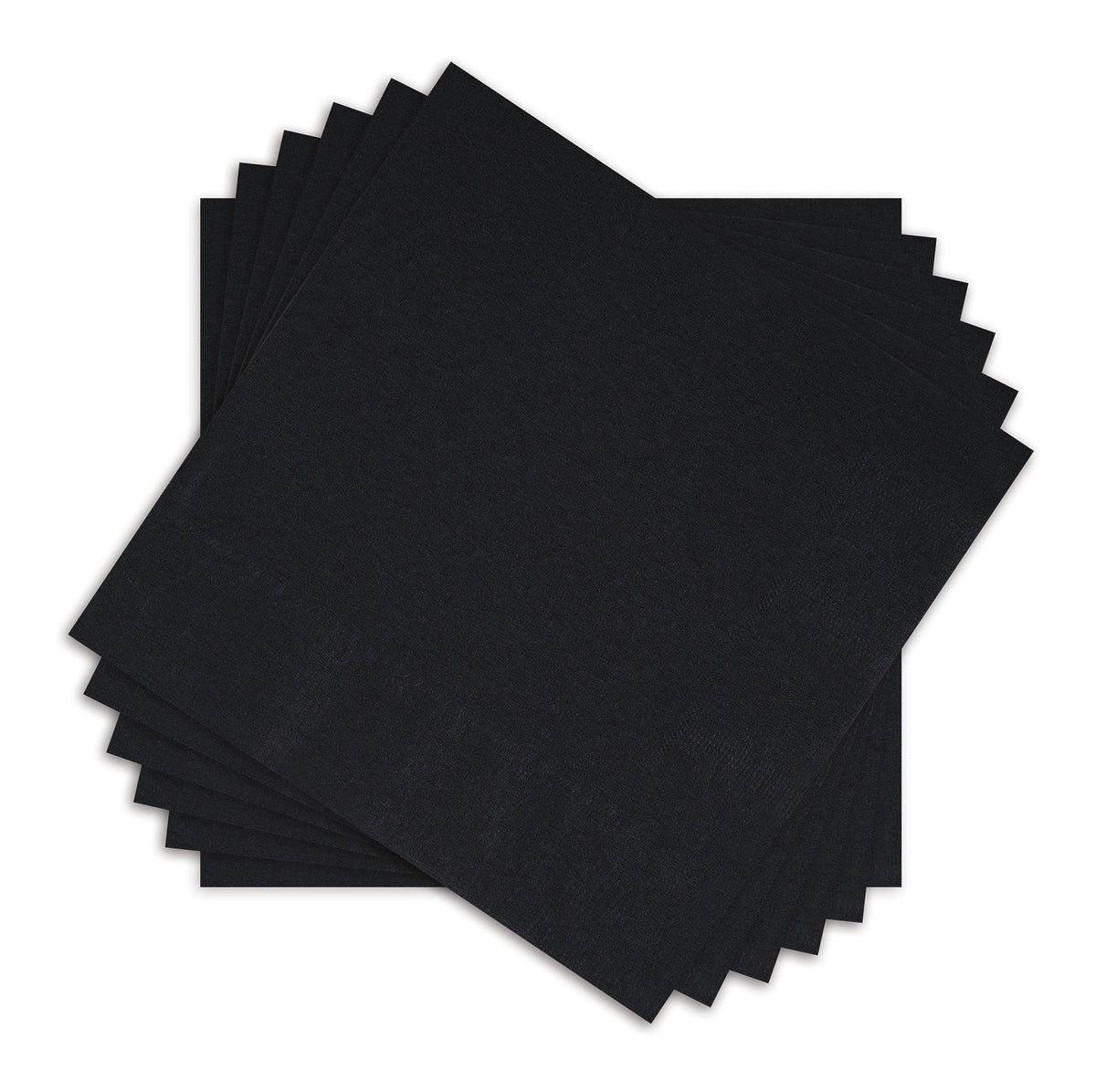 Way To Celebrate Disposable Paper Party Napkins, Black, 6.5 in x 6.5 in, 24 Count