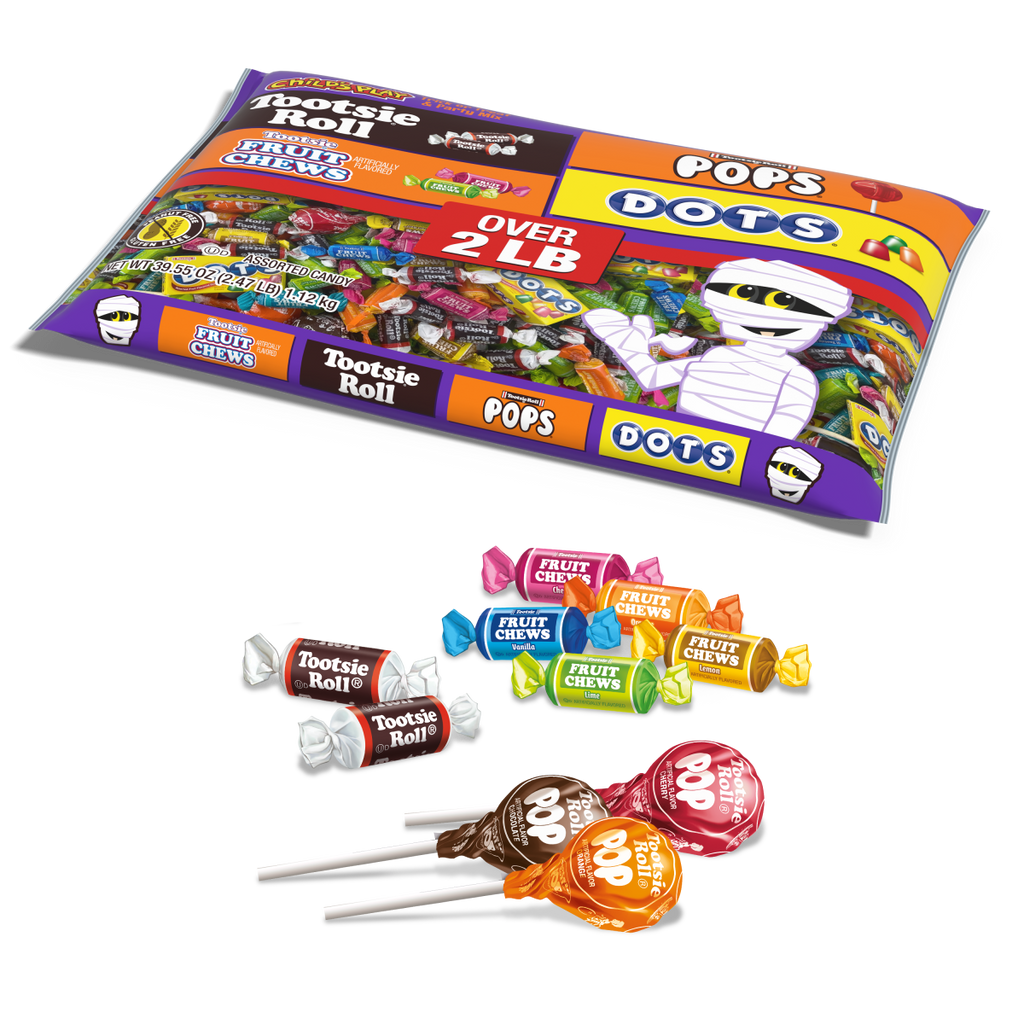 Child's Play Halloween Assorted Candy, 39.55 oz. Bag Peanut-Free, Gluten Free, Contains Milk.