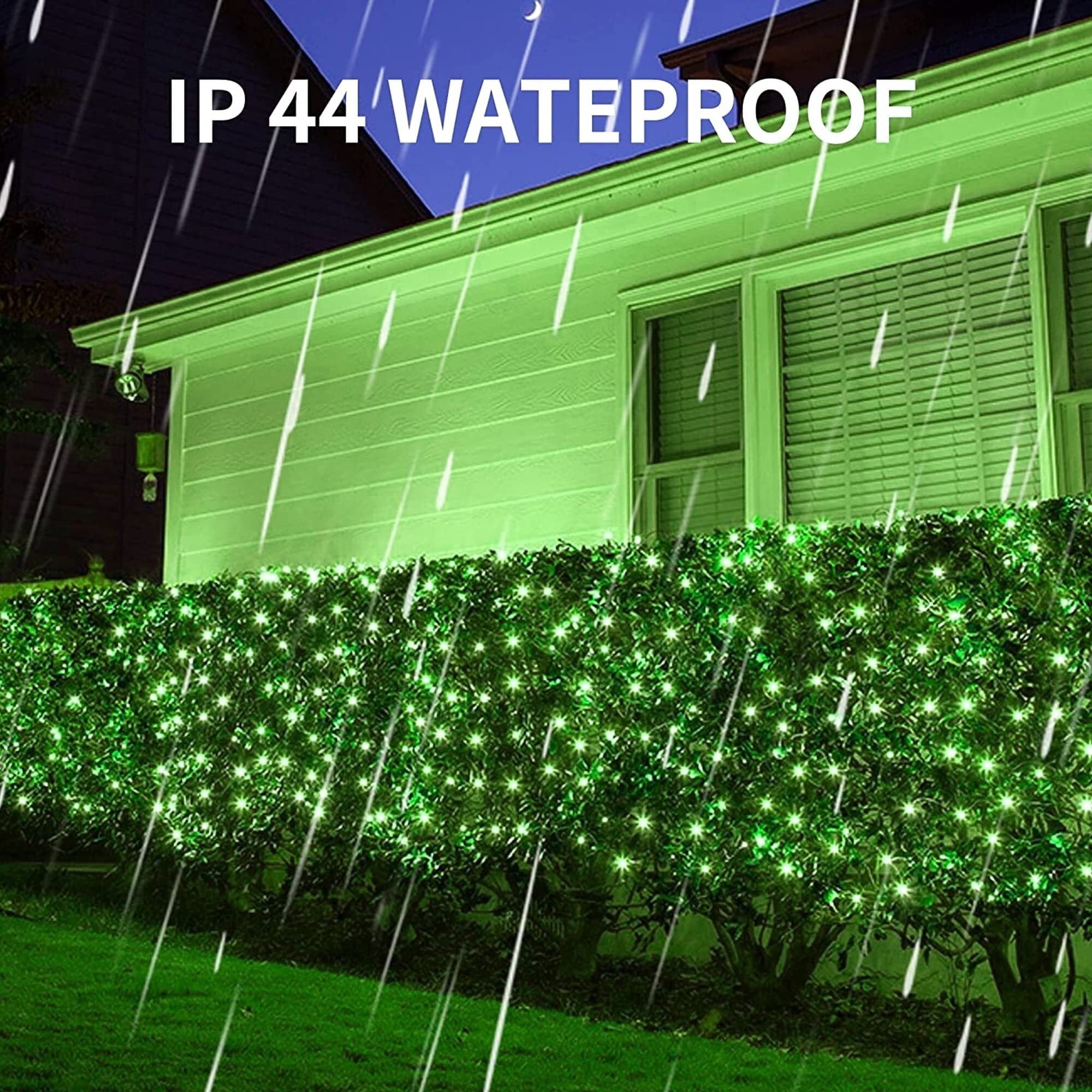 Dazzle Bright Christmas Net Lights, 360 LED 12FT x 5 FT Transparent Wire Waterproof Connectable String Lights with 8 Modes Christmas Outdoor Lights for Bushes Garden Party Holiday Decoration (Green)